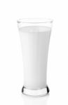 Fresh Milk In The Glass On White Background Stock Photo