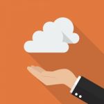 Hand With Cloud Computing Concept Stock Photo