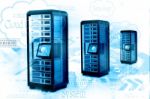 Digital Illustration Of Network Server Stock Photo