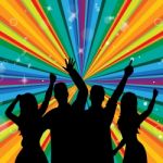 Disco Dancing Indicates Discotheque Joy And Parties Stock Photo