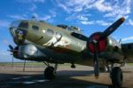 Close-up Of Sally B American Bomber At The Imperial War Museum D Stock Photo