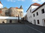 The Eleventh Century Castle On The Volcanic Mountain, Architecture And Elements  Stock Photo