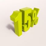 Percentage Sign, 15 Percent Stock Photo