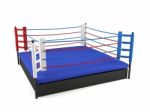 Boxing Ring Isolated On White Background Stock Photo