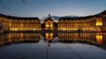 Miroir D'eau At Place De La Bourse In Bordeaux Stock Photo