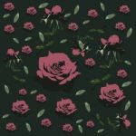 Seamless Floral Pattern With Roses - Flower - Illustration Stock Photo