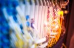 Fiber Optic With Servers In A Technology Data Center Stock Photo