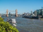 London, Uk - June 14 : View Down The River Thames In London On J Stock Photo