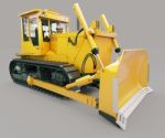 Heavy Crawler Bulldozer Stock Photo