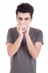 Man Having Coffee Stock Photo