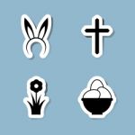 Easter Icon Set Stock Photo