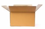 Open Cardboard Box Stock Photo