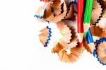 Color Shavings Pencils Stock Photo