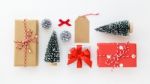 Christmas Decoration And Gift Boxes Stock Photo