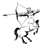 Centaur Silhouette Ancient Mythology Stock Photo