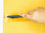 Cutting Box With Cutter Knife Isolated Stock Photo