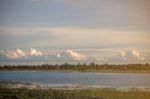 Lake In Nature Of The Countryside Stock Photo