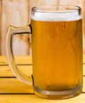 Beer In Glass Represents Ales Alcoholism And Beers Stock Photo