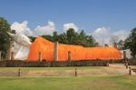 Sleeping Buddha Statue At Wat Khun In Thapramoon Temple In Angthong Province Central Of Thailand Important Religious Traveling Destination Stock Photo