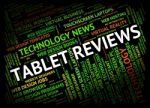 Tablet Review Shows Assessment Computers And Technology Stock Photo