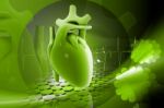 green Human Heart Stock Photo