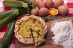 Savory Pie With Zucchini Stock Photo