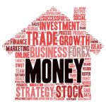 Business & Finance Related Word Cloud Background Stock Photo