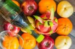 Background Image Of Many Fruits Stock Photo