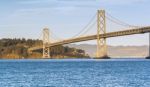 Bay Bridge At Sunset Stock Photo