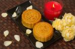 Mooncake ,chinese Mid Autumn Festival Food Stock Photo