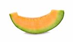 Slices Melon Isolated On The White Background Stock Photo