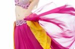 Belly Dancer In Action, Cropped Image Stock Photo