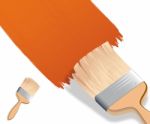 Brush Orange Stock Photo