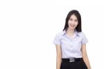 Portrait Of  Student University Uniform Stock Photo