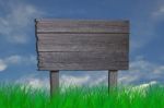 Blank Wooden Sign Stock Photo