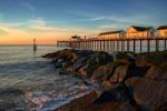 Sunrise Over Southwold Pier Stock Photo