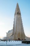 View Of The Hallgrimskirkja Church In Reykjavik Stock Photo