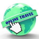 Online Travel Represents Web Site And Holiday 3d Rendering Stock Photo