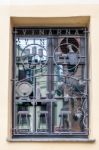 View Of Unusual Windows In Krumlov Stock Photo