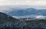 On Top Of Mount Wellington In Hobart, Tasmania During The Day Stock Photo