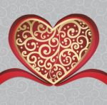 Swirly Loveheart Stock Photo