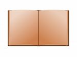 Open Brown Book Isolated Stock Photo