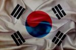 South Korea Grunge Waving Flag Stock Photo