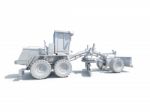 3d White Grader Stock Photo