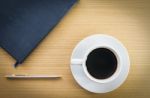 Coffee Cup And Notebook Stock Photo