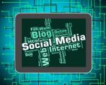 Social Media Represents News Feed And Blogs Stock Photo