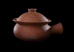 Thai Tradition Clay Pot On Black Background Stock Photo