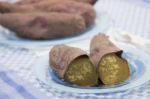 Oven Sweet Potatoes Stock Photo