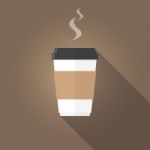 Paper Cup Of Coffee Flat Design Stock Photo