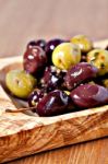 Mixed Marinated Olives Stock Photo